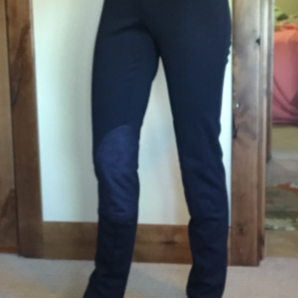 Small Navy knee patch leggings